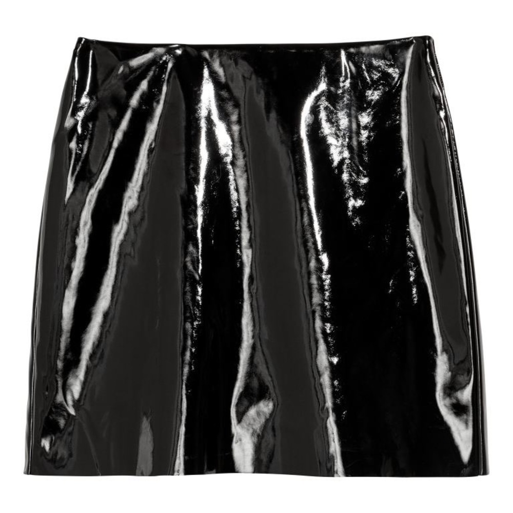 Black Faux Leather Skirt | H&M
